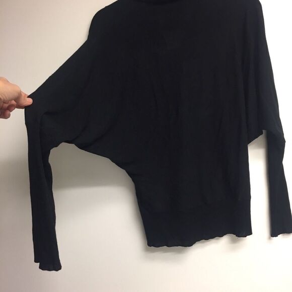 LINE THE LABEL KNITWEAR Cashmere Cowl Neck Dolman Sleeve Sweater Black S - Picture 6 of 8